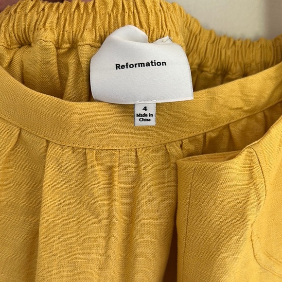 Reformation Misty Linen Two Piece. One seam needs repair - Picture 6 of 7